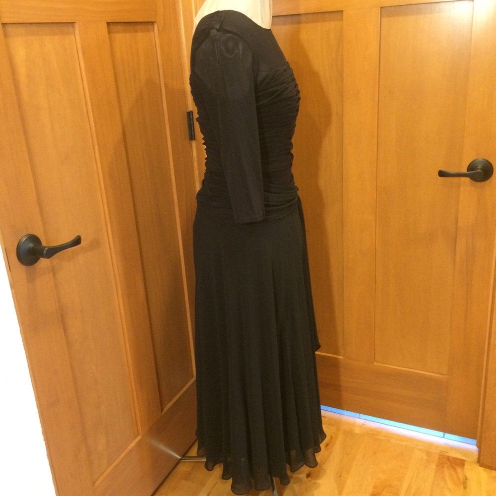 Sangria Fully Lined Black Midi Dress 16 NWT - Picture 7 of 15